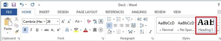 word use collapse to create long document