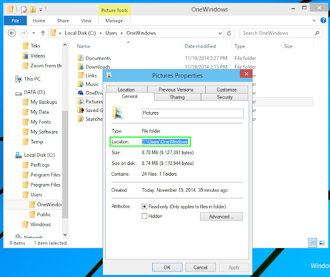 move document folder windows 10