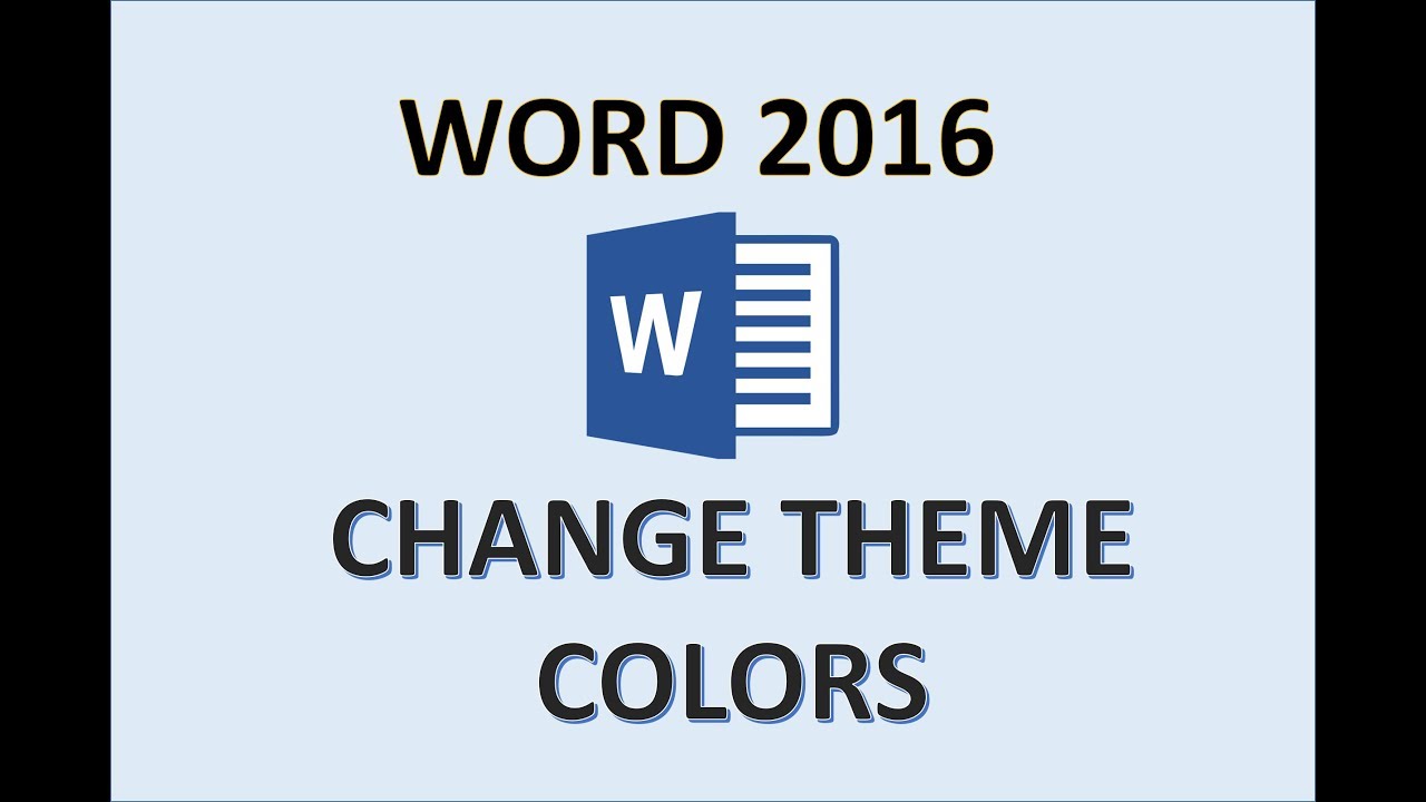 how to change document theme in word 2016