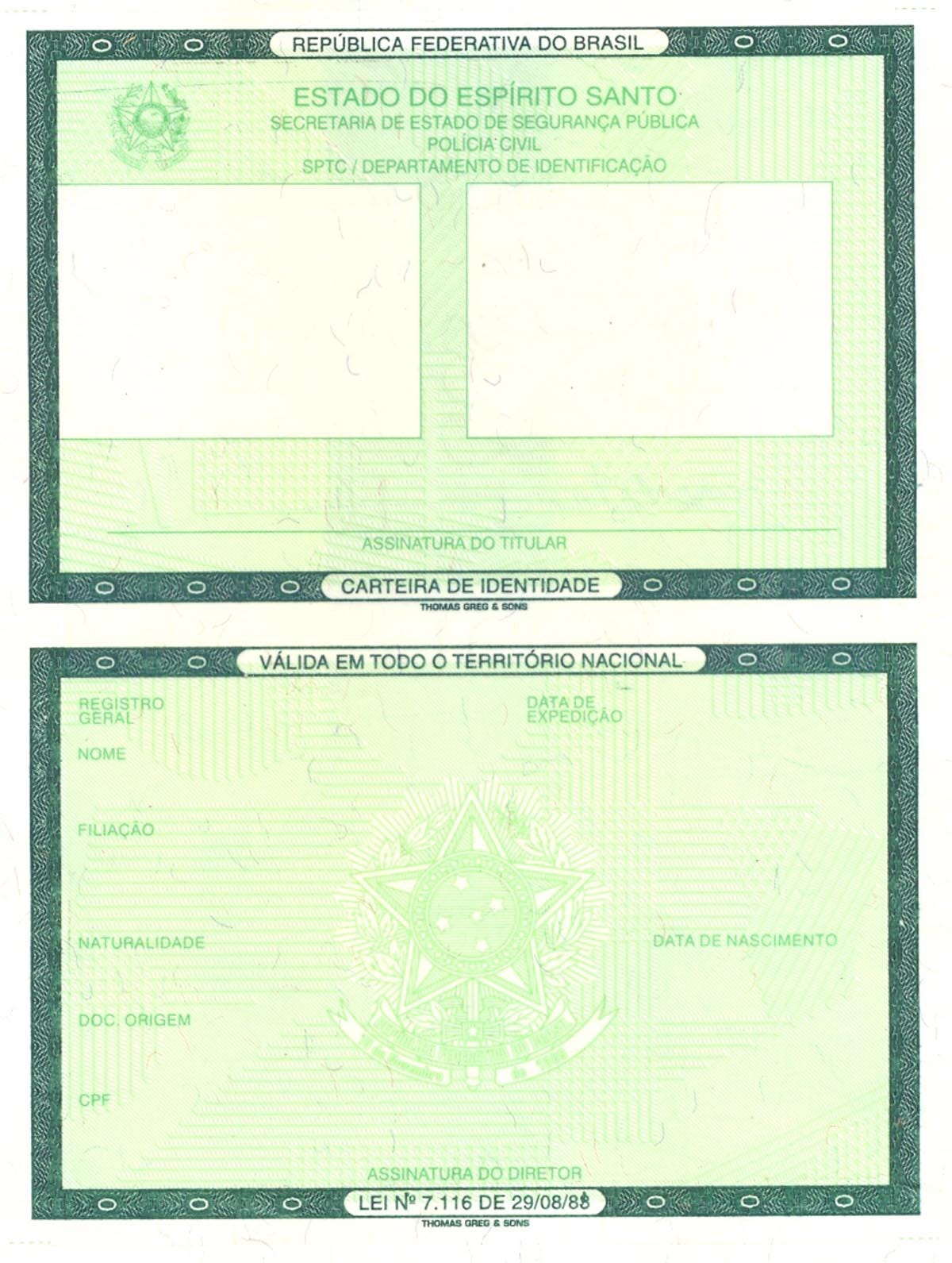 birth certificate national id document id number