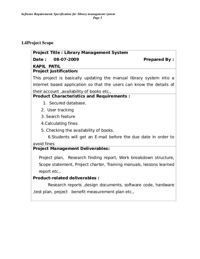 software requirement specification document for hotel management system