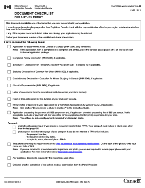 canadian citizenship document checklist minors