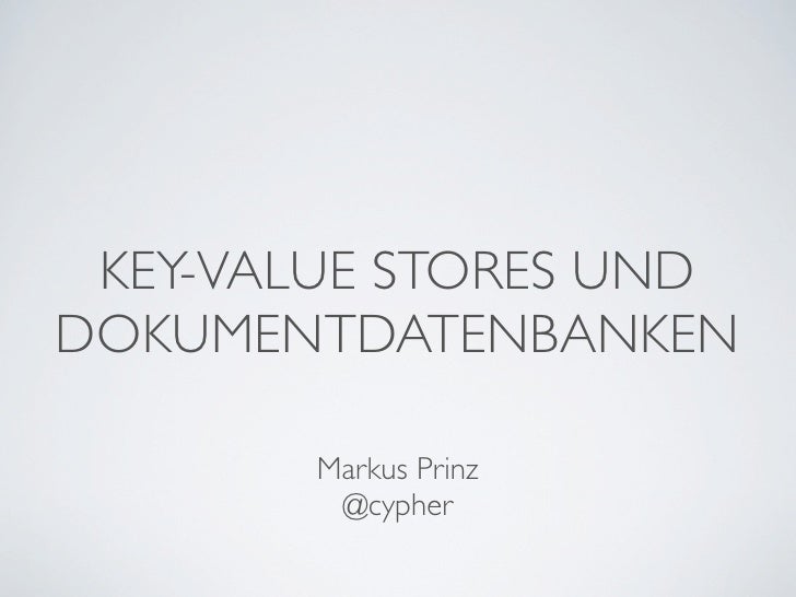 key value store vs document store