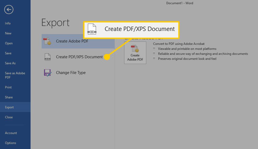 how to create a pdf from a word document