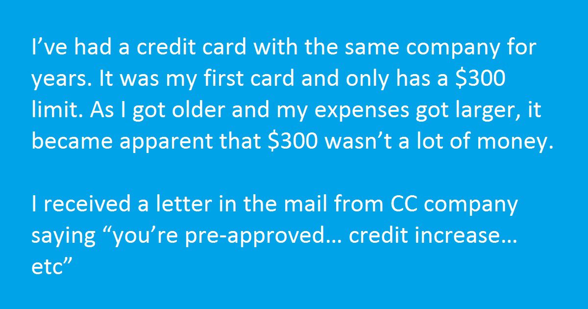 credit card denied because of forgot document