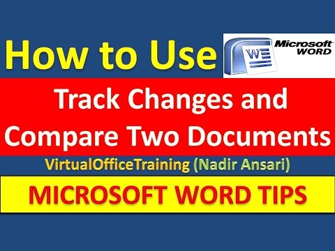 word document contains tracked changes