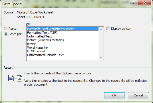 connect excel to document libaray