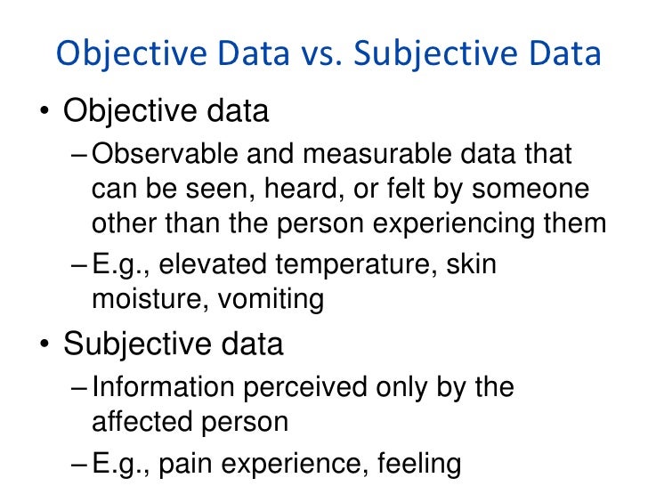 what is subjective documentation