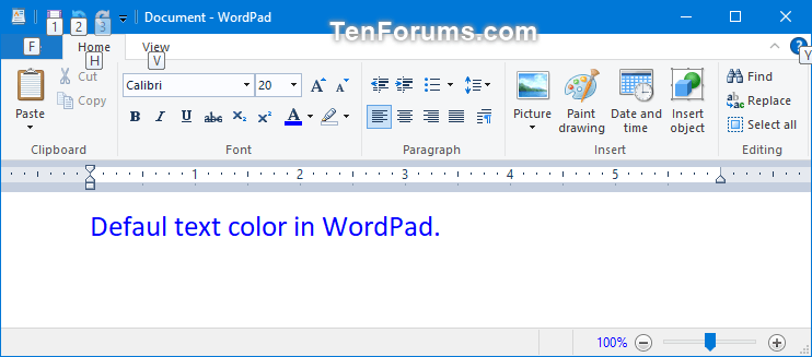 how to change text color in a word document