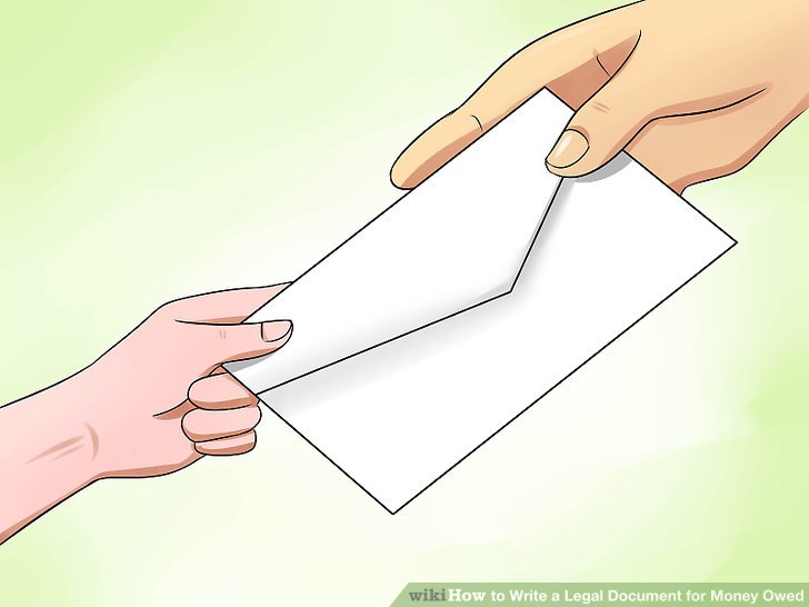 how to write a legal document for money owed
