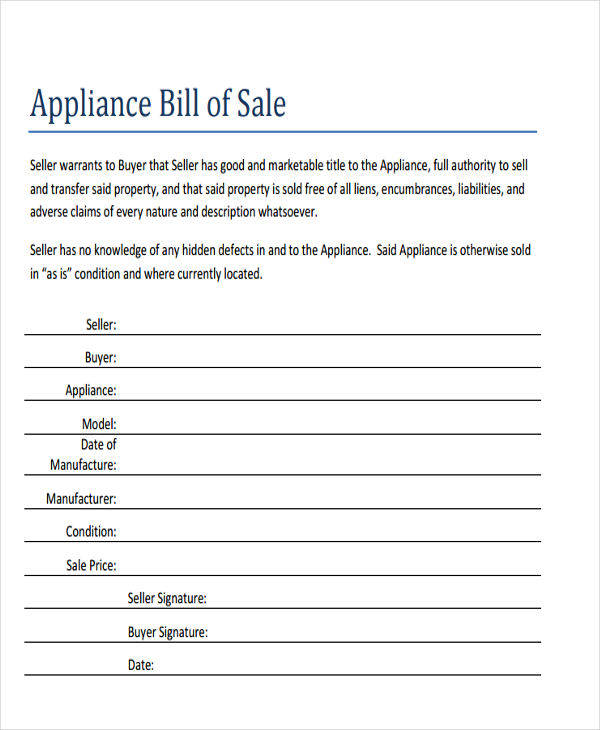is a bill of sale a legally binding document