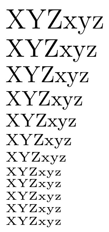 Set Font Size 12 Latex